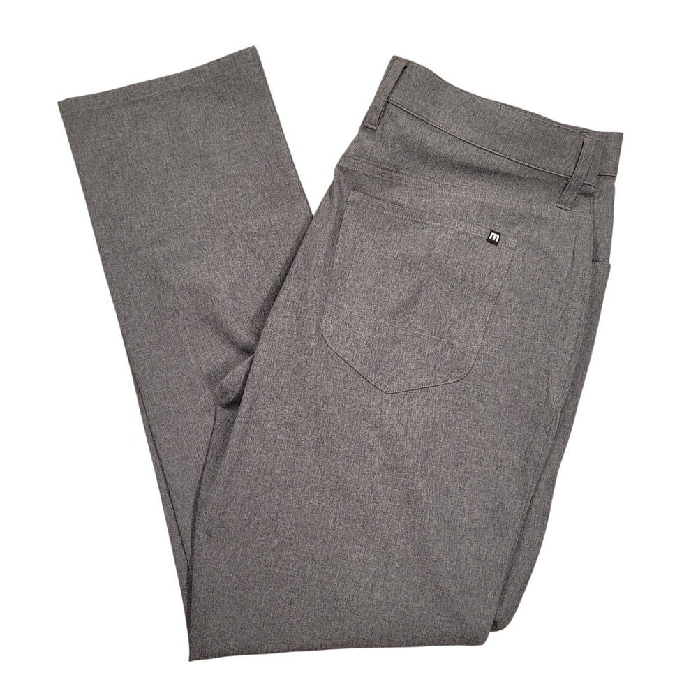 TravisMathew Open To Close Pants Mens 36 Grey Heathered Golf Trousers 1MT435